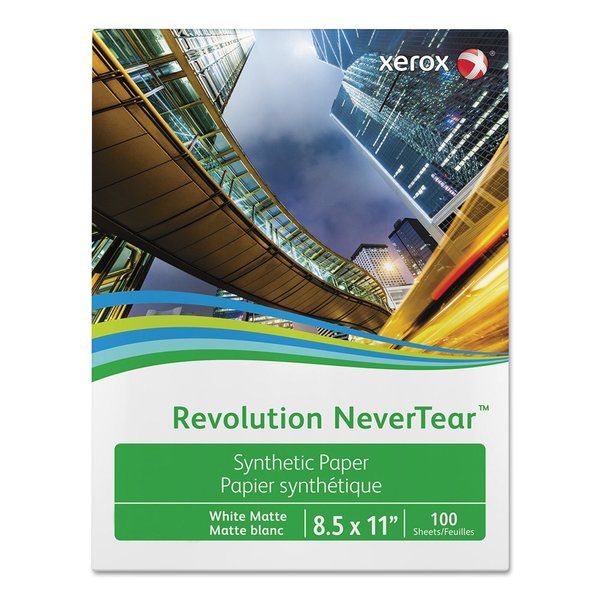 Xerox Revolution NeverTear, 8 mil, 8.5 x 11, Smooth White, PK500 3R20176